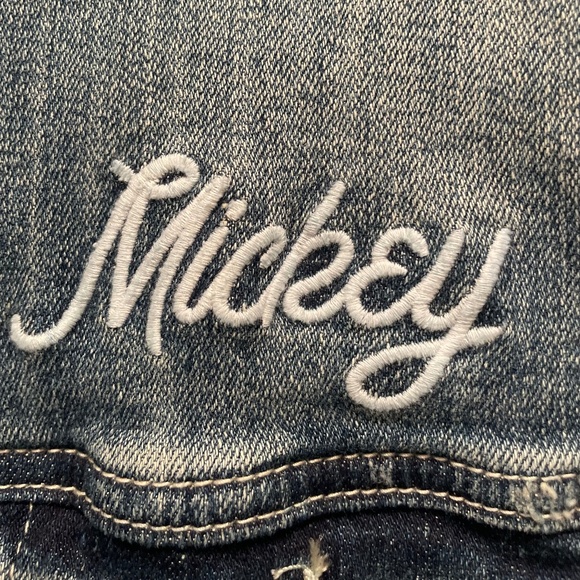 Torrid Disney Mickey Mouse Rainbow Denim Jacket - Medium Wash - Picture 6 of 7